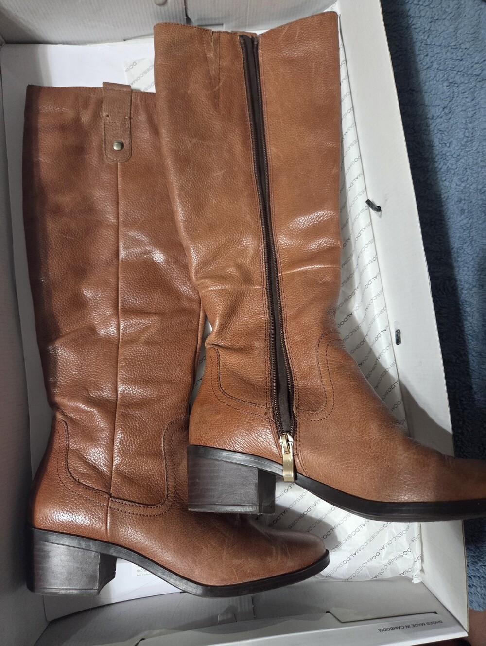 Tall Brown Leather Riding Boots